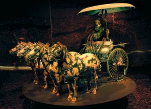 Quadriga, Qin-dinasztia, ie 221-206 (bronz szobor) alkotó: Chinese School
