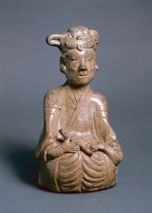 Ülő figura, Western Jin, 265-316 (zöldáru)