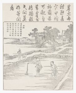 A rizs vetése magágyba., 18. század alkotó: Chinese School