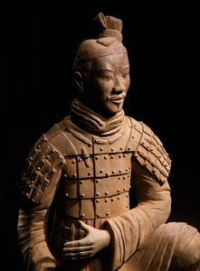 A terrakotta hadsereg harcosa, Qin Shi Huang császár mauzóleuma, ie 3. század (fotó) alkotó: Chinese School