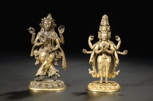 Tibeti kínai bodhiszattva figura alkotó: Chinese School