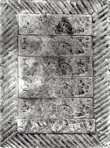 Bélyegzett temetkezési tégla, Han-dinasztia (206 BC-AD 220) (terrakotta) alkotó: Chinese School Chinese School