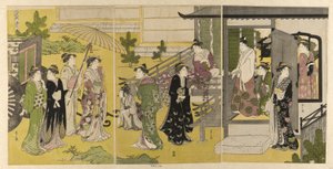 Fuji no uraba, az "A Genji meséjének divatos paródiája (Furyu yatsushi Genji)" sorozatból alkotó: Chobunsai Eishi