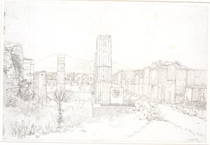 A pompeii fórum része alkotó: Christen Købke