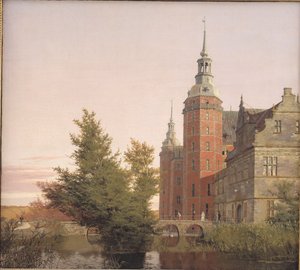Frederiksborg kastély északnyugat felől nézve alkotó: Christen Købke