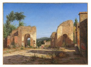Kapuzat a pompeji Via Sepulcralison alkotó: Christen Købke