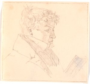 Olvasó fiatalember, a művész legidősebb testvére, Carl Adolf Købke lelkész (1804-1840) ? alkotó: Christen Købke