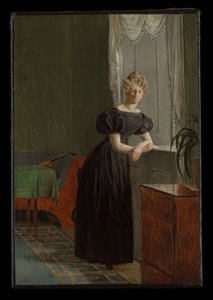 Sophie Købke (később Sophie Krohn, 1807-1853), a művész nővére, a Kastellet csarnokában alkotó: Christen Købke
