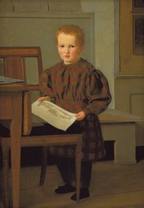 A festő C.W. Eckersberg fia, Julius az apja műtermében alkotó: Christen Købke