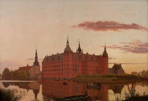 Frederiksborg kastély az esti fényben Frederiksborg kastély az esti fényben, 1835. alkotó: Christen Schiellerup Købke