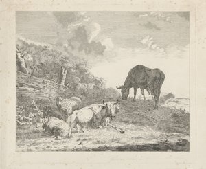 Táj szarvasmarhákkal alkotó: Christiaan Godfried Schutze van Houten