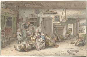 Belső parasztcsaláddal alkotó: Christiaan Josi