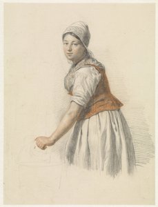 Álló nő vödörrel, balra alkotó: Christiaan van Geelen jr.
