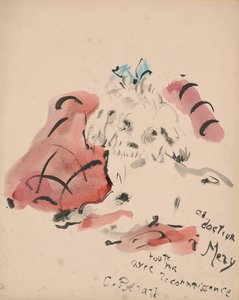 Petit chien (recto) (olajpasztell, akvarell, ecset és tinta, papír) alkotó: Christian Bérard