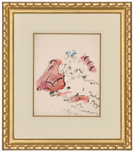 Petit chien (recto) (olajpasztell, akvarell, ecset és tinta, papír) alkotó: Christian Bérard