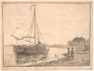 A strand Nordby-ben a Fanø-n alkotó: Christian Blache