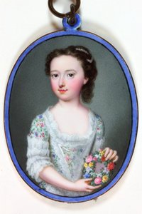 Lady Elizabeth Cavendish Bentinck, később Weymouth vikomtné és Bath Marchioness (zománc)