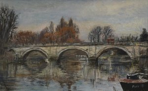 Forever Autumn, Red Leaves- Richmond Bridge, 2015 (olaj, vászon)