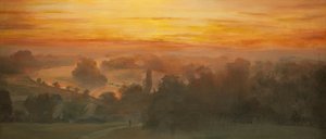 Narancssárga égbolt - Temze Richmond Hillről, naplemente, 2012 (olaj, vászon)