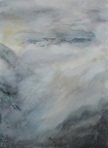 Sliding Cloud, 2015 (akvarell, papír)