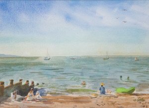 Whitstable Zöld tenger, 2016 (akvarell) alkotó: Christian Furr