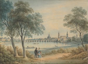 Drezda kilátása nyugatról, 1833.