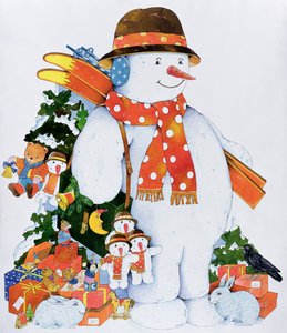 Hóember sílécekkel, 1998 (wc papíron)