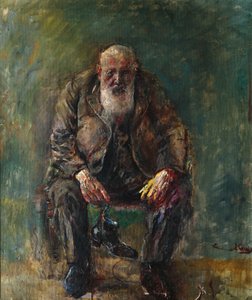Önarckép csizmában, 1920 körül (festmény) alkotó: Christian Krohg