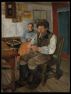 The Net Mender (Hálójavítás) alkotó: Christian Krohg