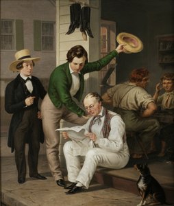 A Hírek olvasása, 1844 alkotó: Christian Mayr