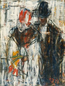 férfi és nő; férfi és lány alkotó: Christian Rohlfs