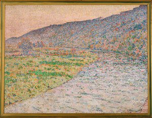 Ruhr-folyó Herdecke közelében (festmény, vászon) alkotó: Christian Rohlfs