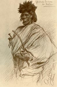 Bishari férfi, Asszuán, Egyiptom, 1898. alkotó: Christian Wilhelm Allers