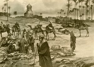 Karaván Mit-Rahine-ban, 1898. alkotó: Christian Wilhelm Allers