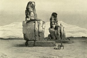 Memnoni kolosszusok Thébában, Egyiptomban, 1898.