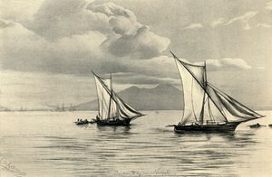 A Nápolyi-öbölben, 1898. alkotó: Christian Wilhelm Allers
