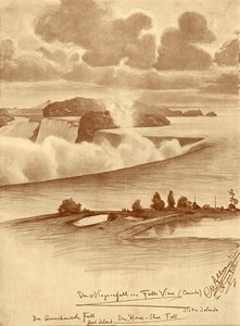 Niagara-vízesés Falls View-ból, Kanadából, 1898. alkotó: Christian Wilhelm Allers