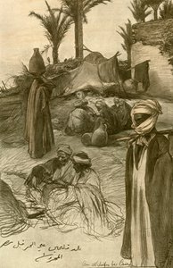 A Nílus partján Kairóban, 1898. alkotó: Christian Wilhelm Allers