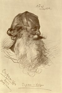 Szingaléz mosó, Kandy, Ceylon, 1898. alkotó: Christian Wilhelm Allers
