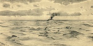 Gőzhajó az Indiai-óceánon, 1898. alkotó: Christian Wilhelm Allers