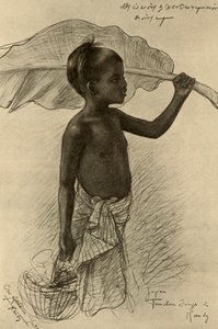 Tamil fiú, Kandy, Ceylon, 1898. alkotó: Christian Wilhelm Allers