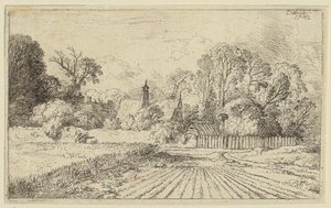 Út egy gabonaföld mellett alkotó: Christian Wilhelm Ernst Dietrich
