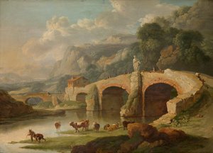Olasz táj alkotó: Christian Wilhelm Ernst Dietrich