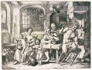 Szatír és parasztok alkotó: Christian Wilhelm Ernst Dietrich