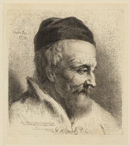 Juh-, kecske- és kosfejek bárányokkal és fekvő juhokkal, az „Állattanulmányok” sorozat 3. lapja alkotó: Christian Wilhelm Ernst Dietrich