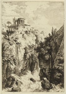 A Szibülla-templom Tivoli mellett alkotó: Christian Wilhelm Ernst Dietrich