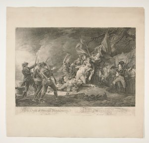 Montgomery tábornok halála Quebecben (La Mort du General Montgomery devant Quebec) alkotó: Christian Wilhelm Ketterlinus