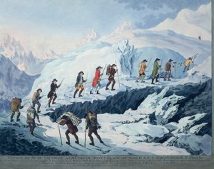 Horace-Benedict de Saussure climbing the summit of Mont Blanc in August 1787