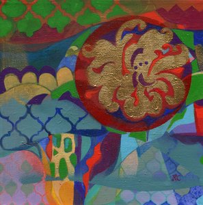 Meditáció 35, 2017 körül (akril, tábla)