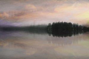 Ködös tó a láthatáron alkotó: Christina Sillen